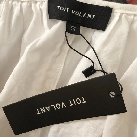 NWT Toit Volant white ruffle flounce Cynthia top - Picture 8 of 8